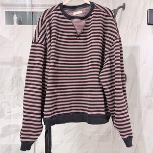 Free People Striped Sweatshirt